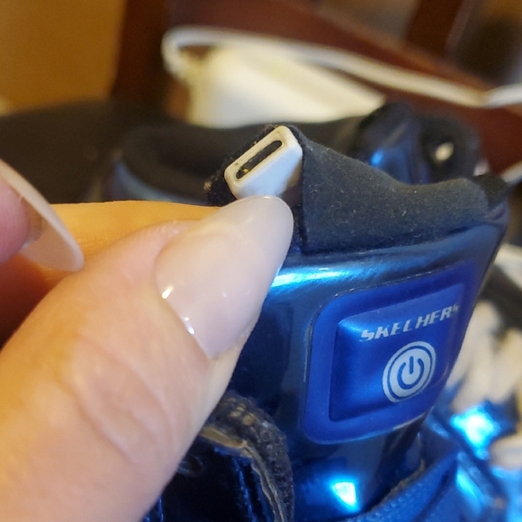 Skechers Blue High-Top Sneakers with Padded Tongue and Contrasting Laces - Picture 7 of 7